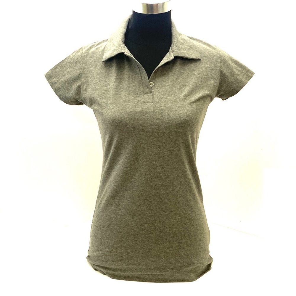 Y & F Youth Girls Gray Short Sleeve Polo Shirt
